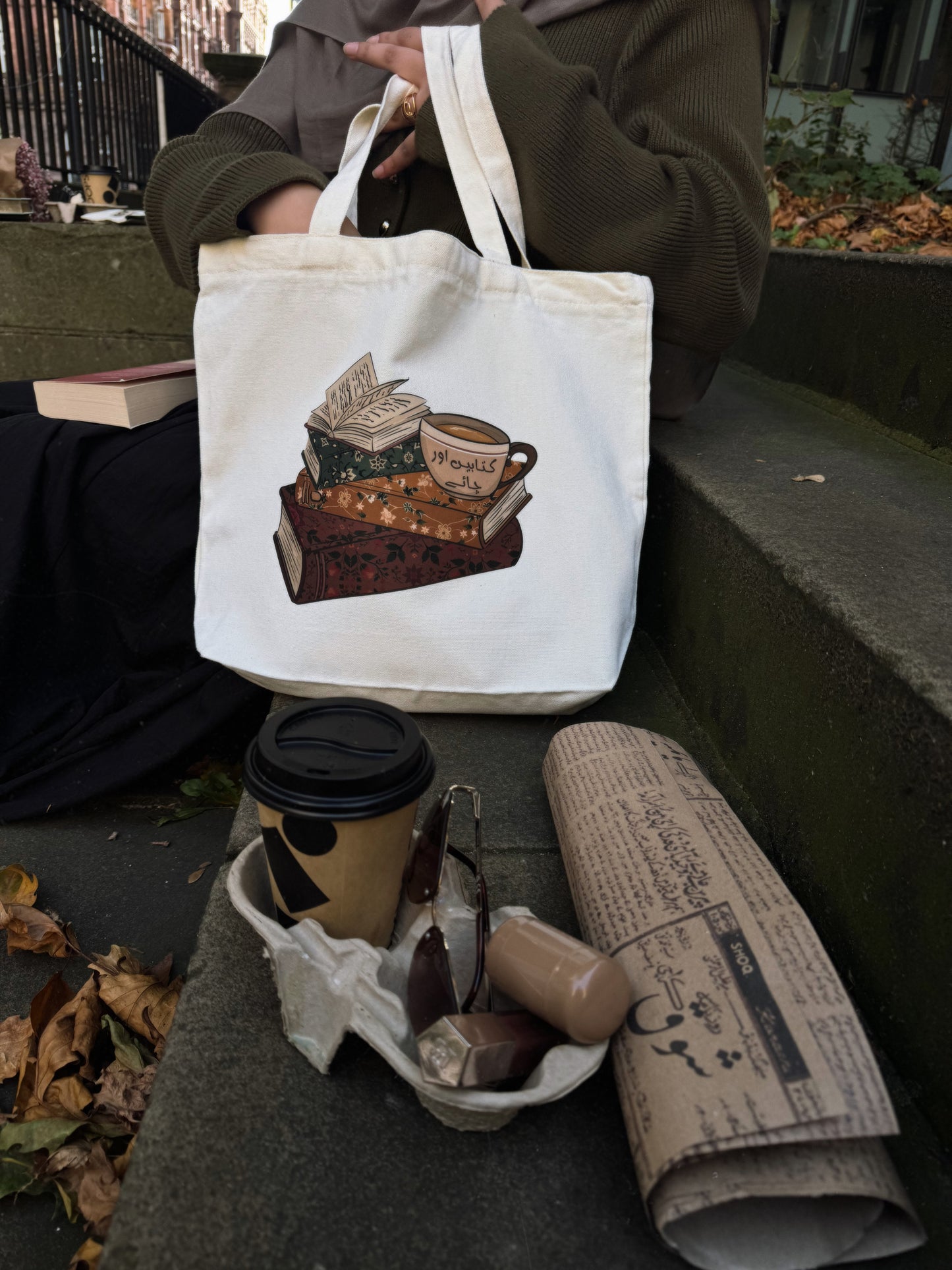 Books and Chai Tote Bag