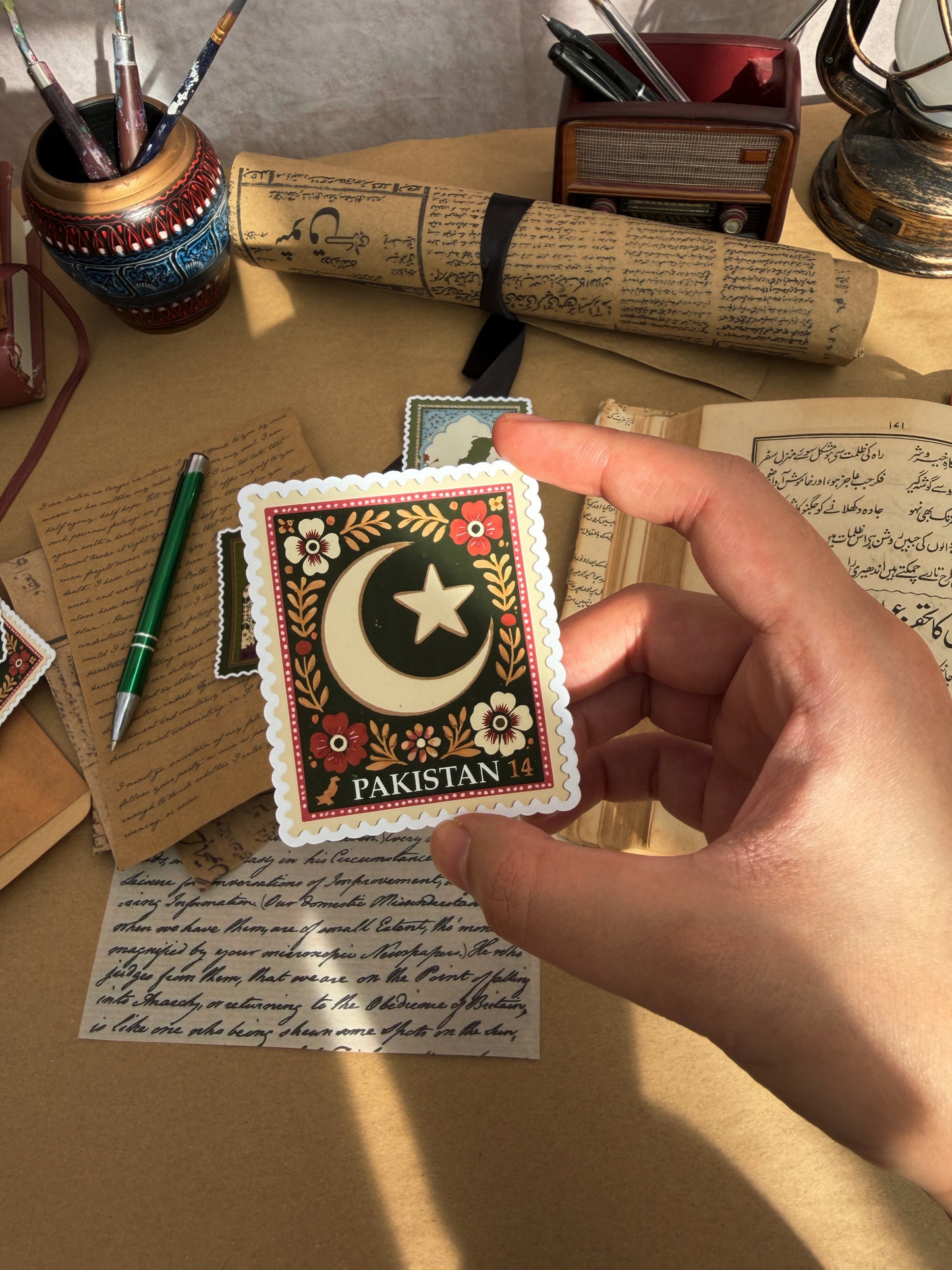 Pakistan Stamp Sticker Set