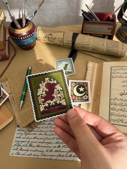 Pakistan Stamp Sticker Set