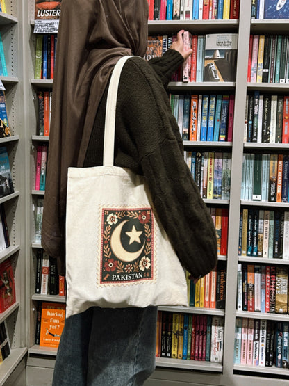 Vintage Pakistani Stamp Tote Bag