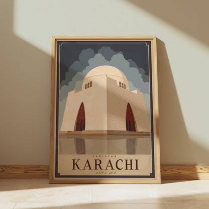 Karachi Vintage Travel Poster