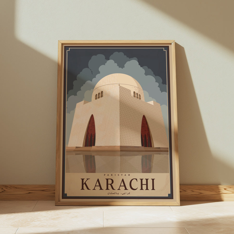 Karachi Vintage Travel Poster