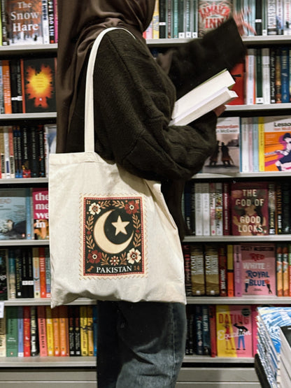 Vintage Pakistani Stamp Tote Bag
