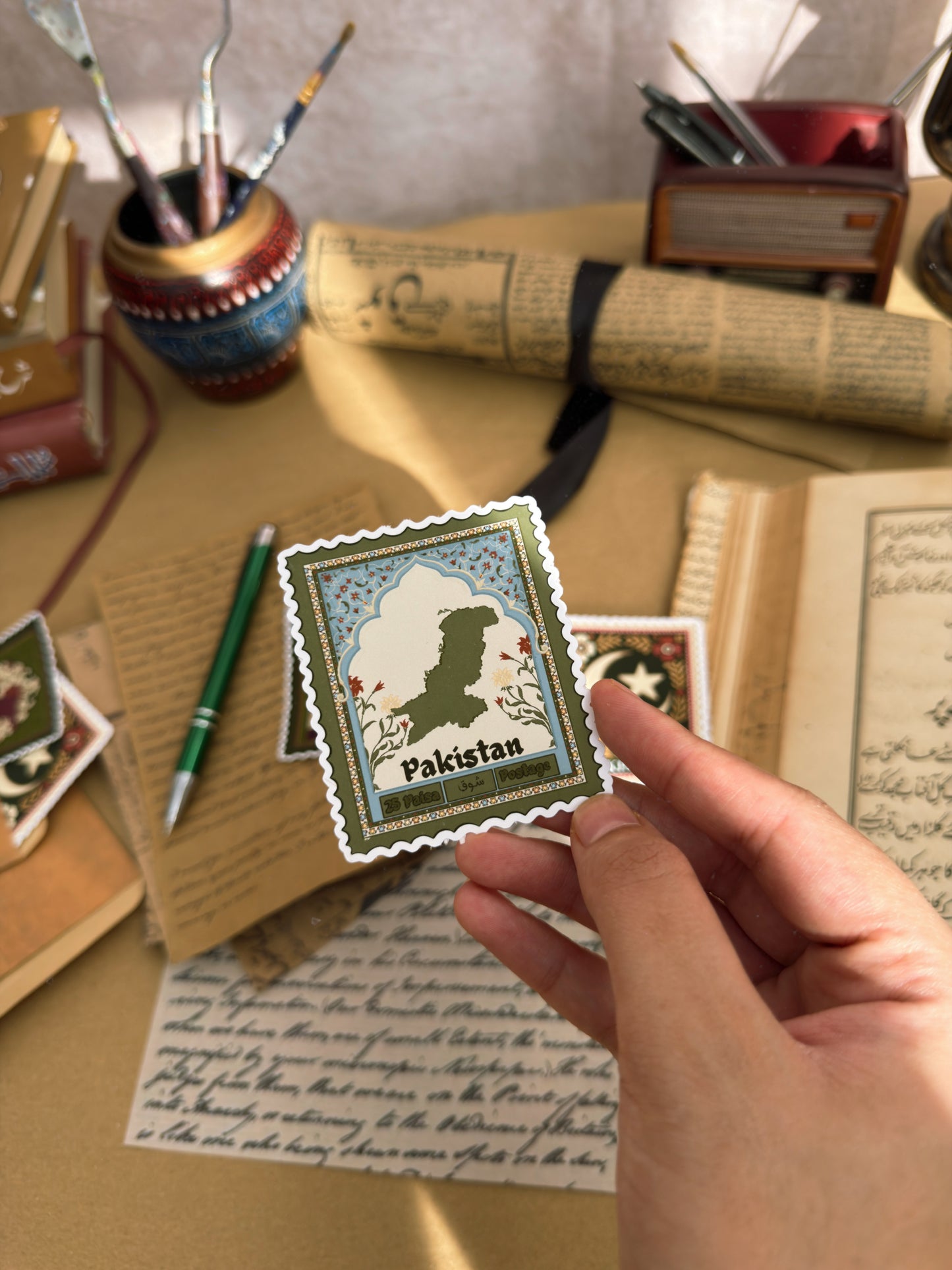 Pakistan Stamp Sticker Set
