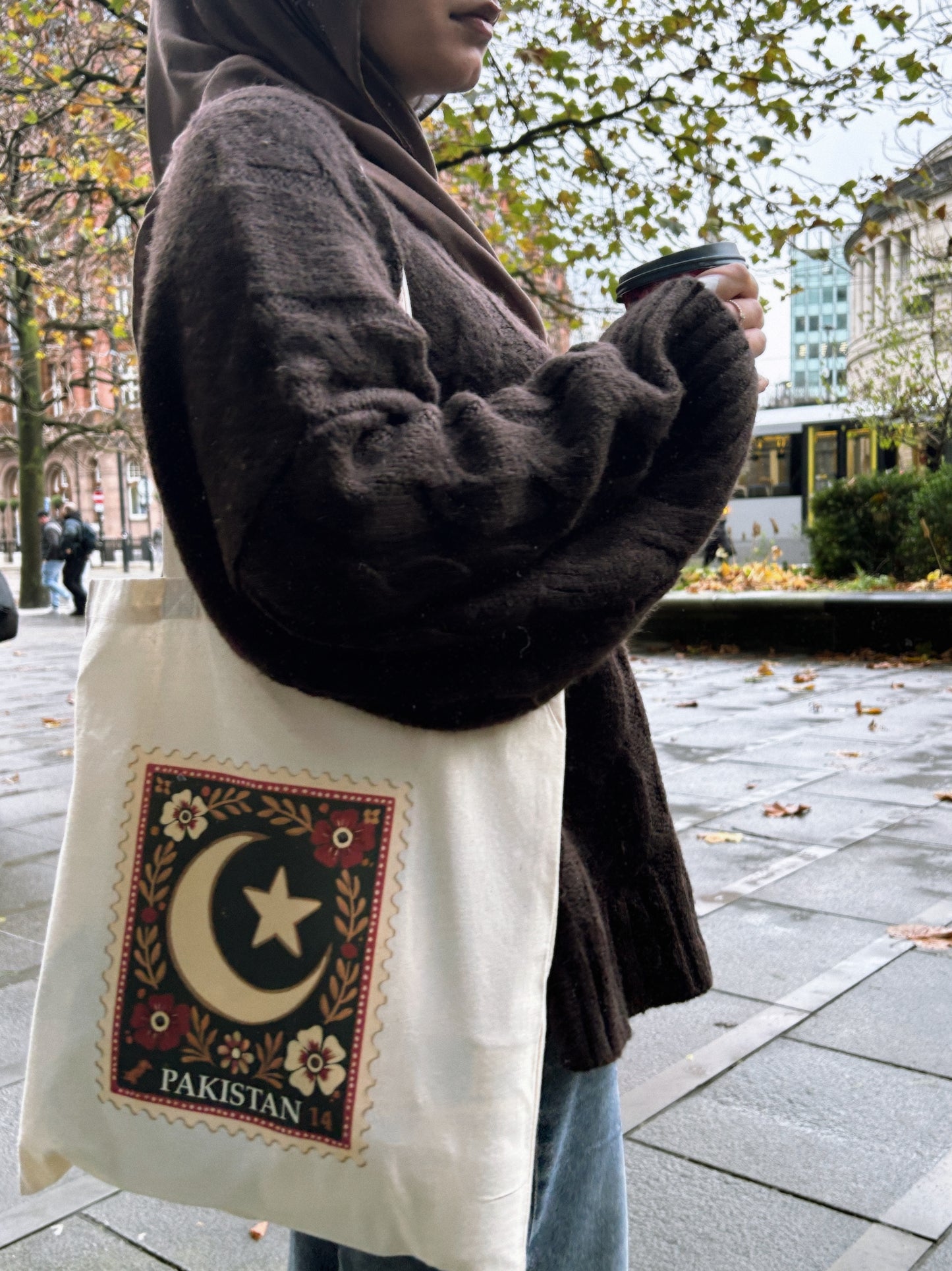 Vintage Pakistani Stamp Tote Bag