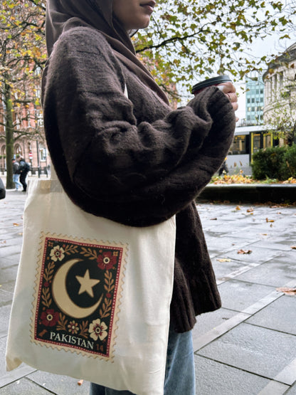 Vintage Pakistani Stamp Tote Bag