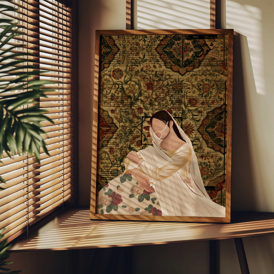 Vintage Desi Woman Art Print