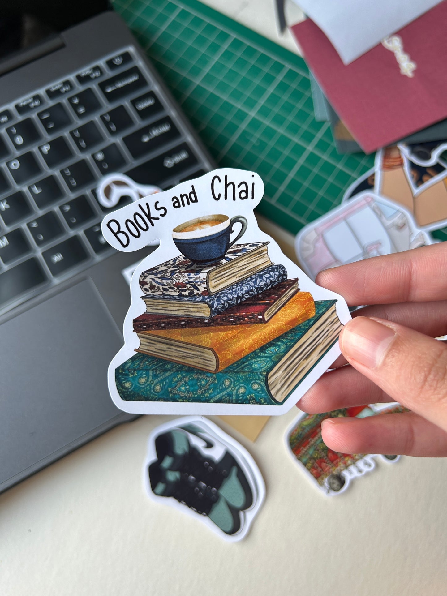Books And Chai Sticker
