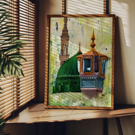 Masjid Nabawi – Original Painting Art Print
