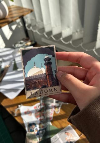 Vintage Lahore Badshahi Mosque Travel Sticker